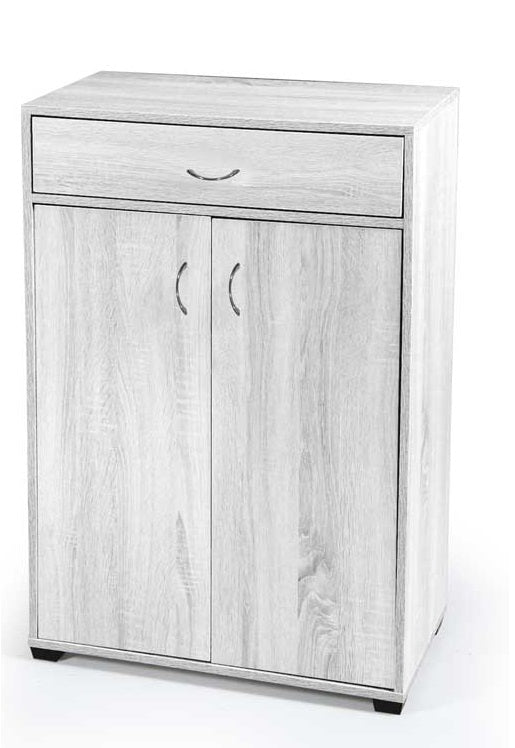 GAIA SCARPIERA CHIUSA A 5 RIPIANI IN LEGNO 63X33XH95 CM COLORE BIANCO