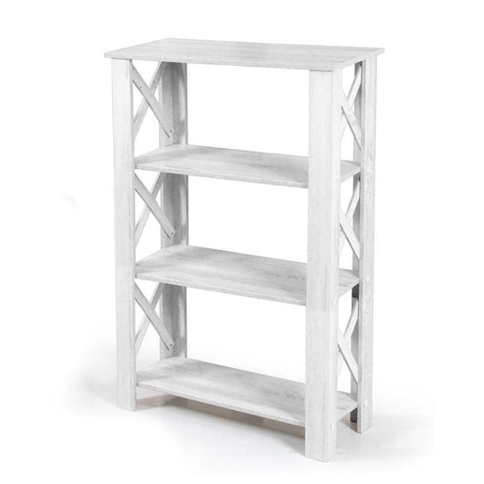 GAIA SCAFFALE IN LEGNO A 4 RIPIANI 60 X 30 X 100 CM COLORE BIANCO
