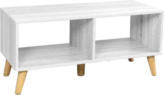 GAIA TAVOLINO PORTA TV IN LEGNO 100 X 40 X H45 CM IN COLORE BIANCO