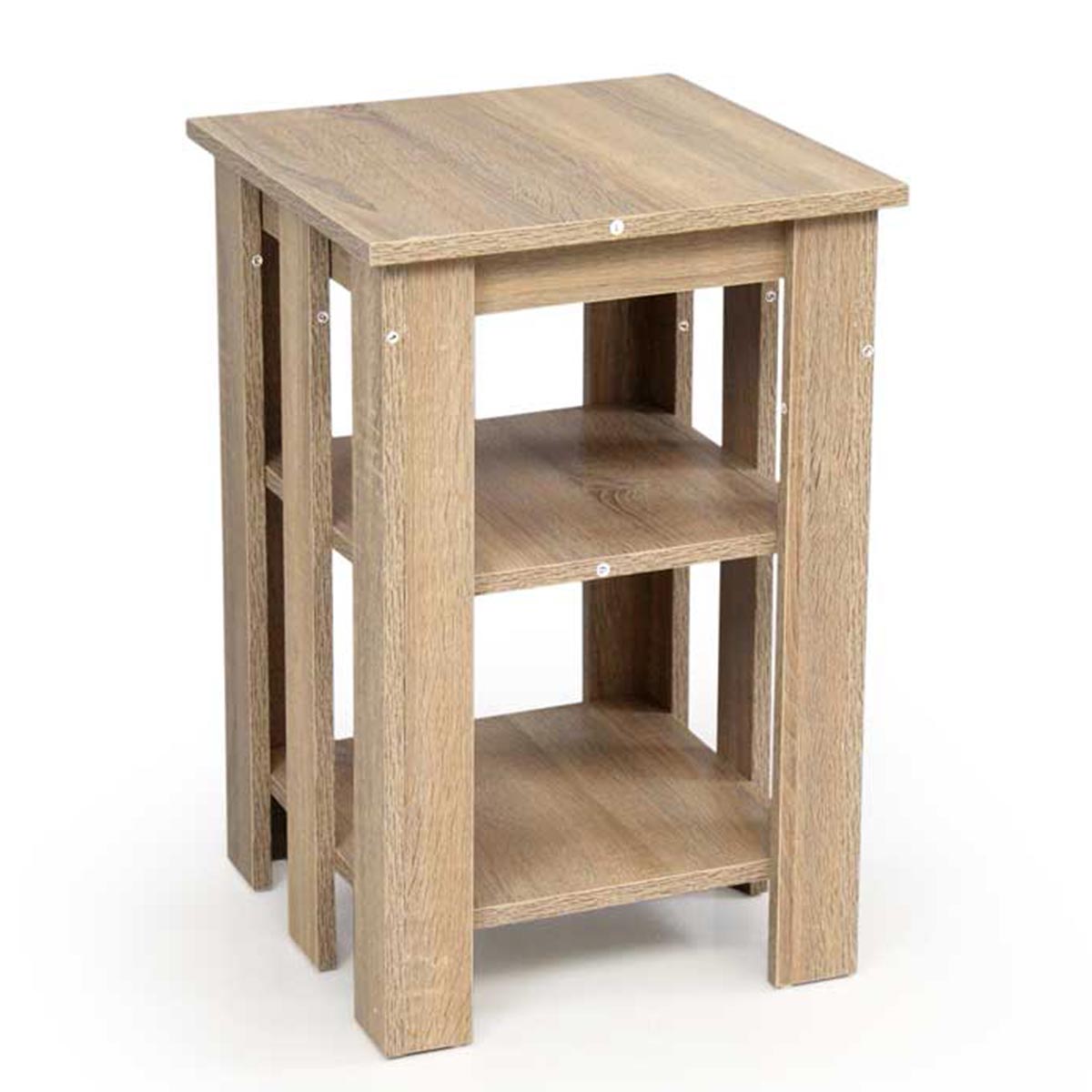 GAIA TAVOLINO BASSO DA CAFFÈ REALIZZATO IN LEGNO 40 X 40 X 60 CM COLORE ROVERE