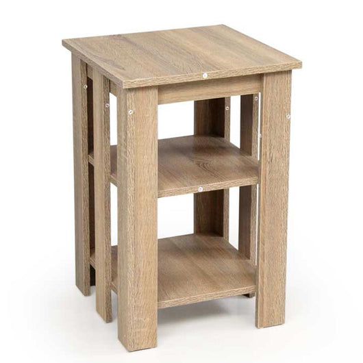 GAIA TAVOLINO BASSO DA CAFFÈ REALIZZATO IN LEGNO 40 X 40 X 60 CM COLORE ROVERE