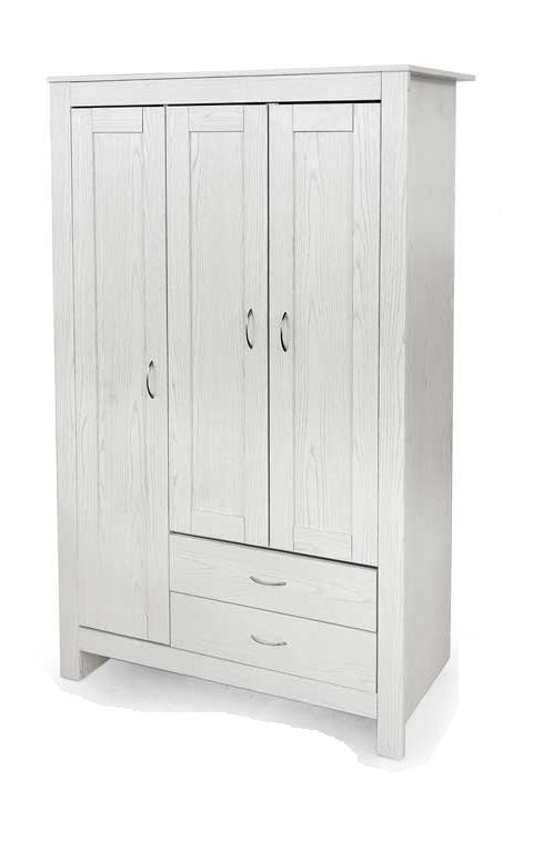 ARMADIO IN LEGNO CON DUE CASSETTI E UN ANTA INTERNA 109X52X180 CM BIANCO