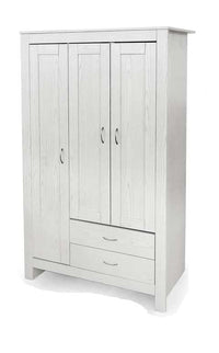 ARMADIO IN LEGNO CON DUE CASSETTI E UN ANTA INTERNA 109X52X180 CM BIANCO