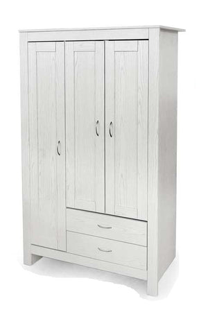 ARMADIO IN LEGNO CON DUE CASSETTI E UN ANTA INTERNA 109X52X180 CM BIANCO