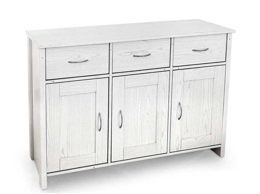 MOBILE DA ARREDO CON 3 CASSETTI E 3 ANTE 115X35X80CM IN COLORE BIANCO