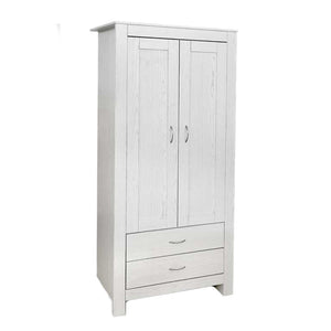 ARMADIO DA ARREDO CON 2 CASSETTI E ANTE 80X52X180 CM COLORE BIANCO