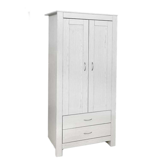 ARMADIO DA ARREDO CON 2 CASSETTI E ANTE 80X52X180 CM COLORE BIANCO