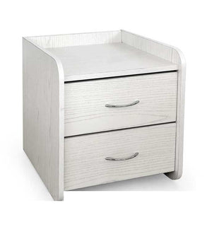 COMODINO DA ARREDO CON 2 CASSETTI 40X40X40CM COLORE BIANCO