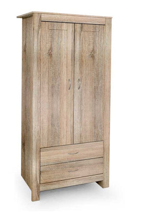 ARMADIO DA ARREDO CON 2 CASSETTI E 2 ANTE 80X52X180 CM COLORE ROVERE