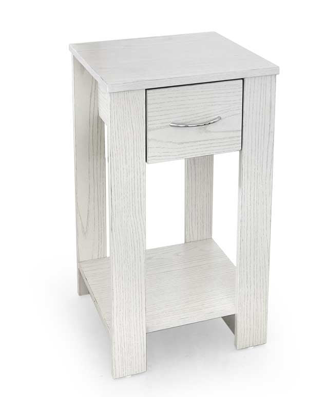 COMODINO DA ARREDO CON CASSETTO 35X 34 X 60CM COLORE BIANCO