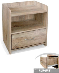 COMODINO IN LEGNO CON UN CASSETTO 43X30X48 CM IN ROVERE