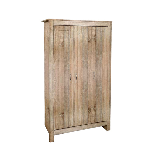 ARMADIO DA ARREDO CON 3 ANTE 109X52X180 CM COLORE ROVERE