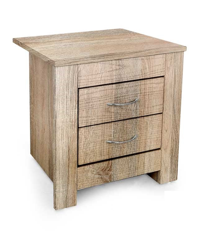 COMODINO DA ARREDO CON 2 CASSETTI 45X35X45CM IN COLORE ROVERE