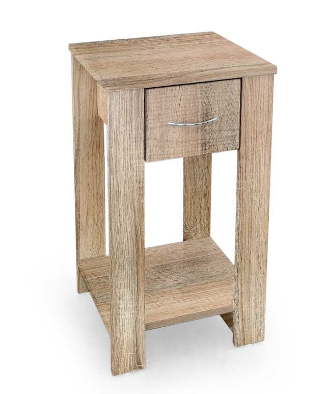 COMODINO DA ARREDO CON CASSETTO 35X 34 X 60CM COLORE ROVERE