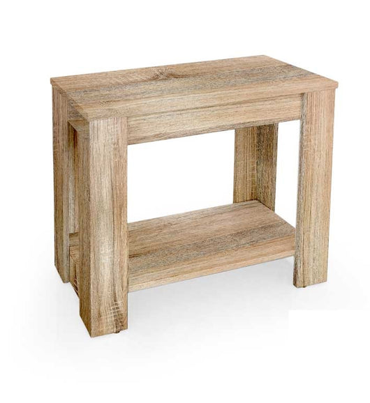 TAVOLINO DA CAFFÈ IN LEGNO 60X30X50CM COLORE ROVERE