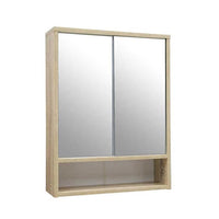ARMADIETTO PENSILE DA BAGNO CON SPECCHIO IN LEGNO 50X15X65 CM