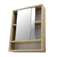 ARMADIETTO PENSILE DA BAGNO CON SPECCHIO IN LEGNO 50X15X65 CM