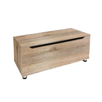 PANCA CONTENITORE REALIZZATA IN LEGNO100X40X35 CM COLORE ROVERE