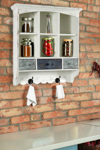 PORTOFINO MOBILETTO ANTICATO CON APPENDINI 54X15X60CM EFFETTIO SHABBY