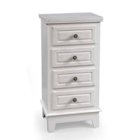 PERLA CASSETTIERA A 4 CASSETTI 40 X 30 X 79 CM COLORE BIANCO