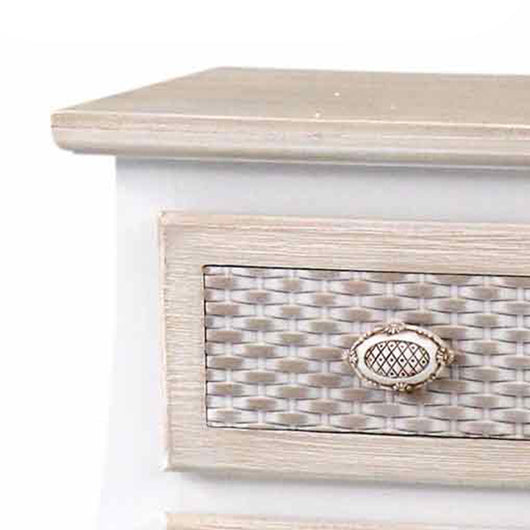 CHARM CASSETTIERA A 5 CASSETTI 38X28X103 CM COLORE BIANCO E CREMA