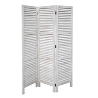 SEPARÈ IN LEGNO CON 3 PANNELLI DA 42 X 170 CM BIANCO