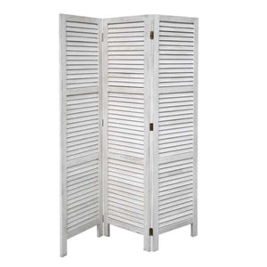 SEPARÈ IN LEGNO CON 3 PANNELLI DA 42 X 170 CM BIANCO