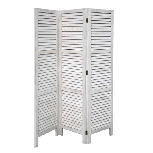 SEPARÈ IN LEGNO CON 3 PANNELLI DA 42 X 170 CM BIANCO