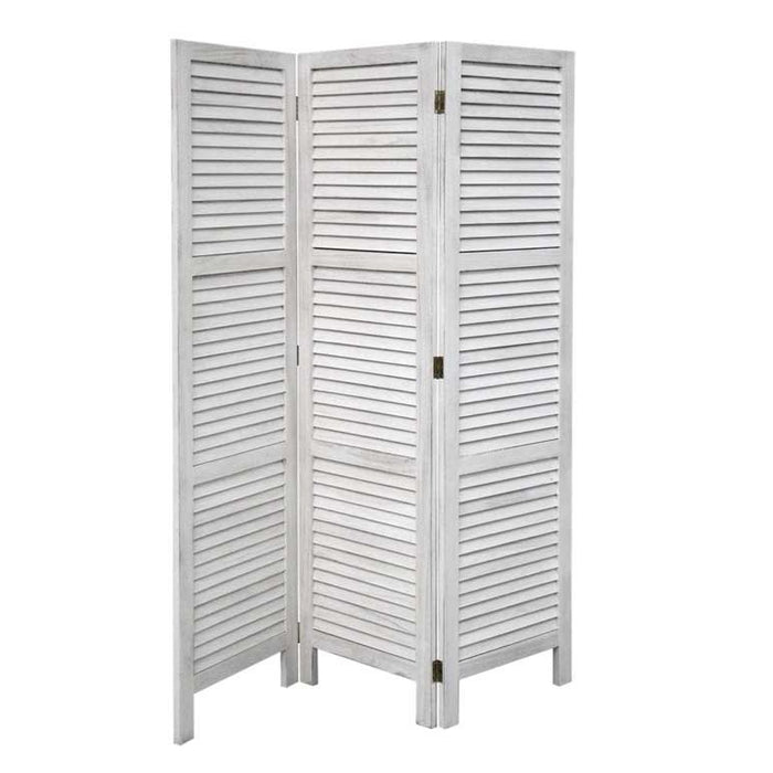SEPARÈ IN LEGNO CON 3 PANNELLI DA 42 X 170 CM BIANCO