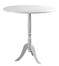TAVOLINO TONDO BIANCO IN LEGNO 40 X H 63 CM CON BASE A TREPPIEDI