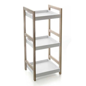 SCAFFALE IN LEGNO CON 3 RIPIANI COLORE BIANCO 33 X 30 X 75