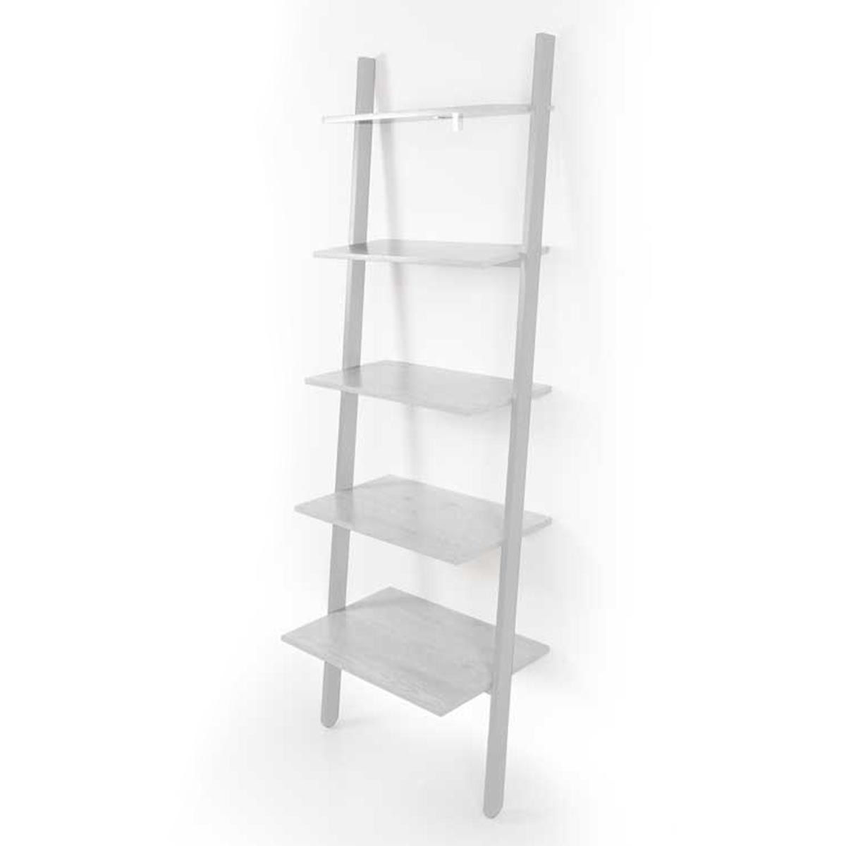 SCAFFALE DA PARETE INCLINATO CON 5 RIPIANI 64 X 49 X H180 CM BIANCO