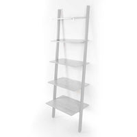 SCAFFALE DA PARETE INCLINATO CON 5 RIPIANI 64 X 49 X H180 CM BIANCO