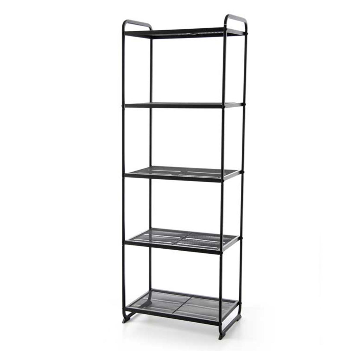 SCAFFALE INDUSTRIAL IN METALLO A 58 X 34 X 161 CM COLORE NERO