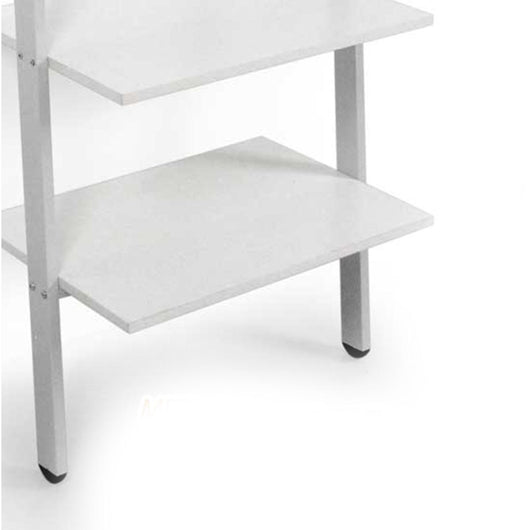 SCAFFALE DA PARETE INCLINATO CON 2 RIPIANI 64 X 45 X 180 CM COLORE BIANCO
