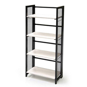 BELGRADO SCAFFALE A 4 RIPIANI IN METALLO 60 X 30 X H124 CM COLORE BIANCO