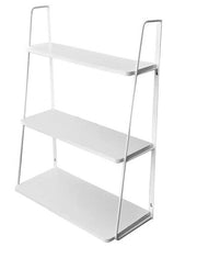 SCAFFALE A PARETE A 3 MENSOLE IN LEGNO E METALLO 50 X 22 X H68 CM COLORE BIANCO