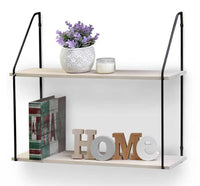 SCAFFALE DA PARETE IN LEGNO PER BAGNO CAMERA SOGGIORNO 65 X 17 X H59 CM