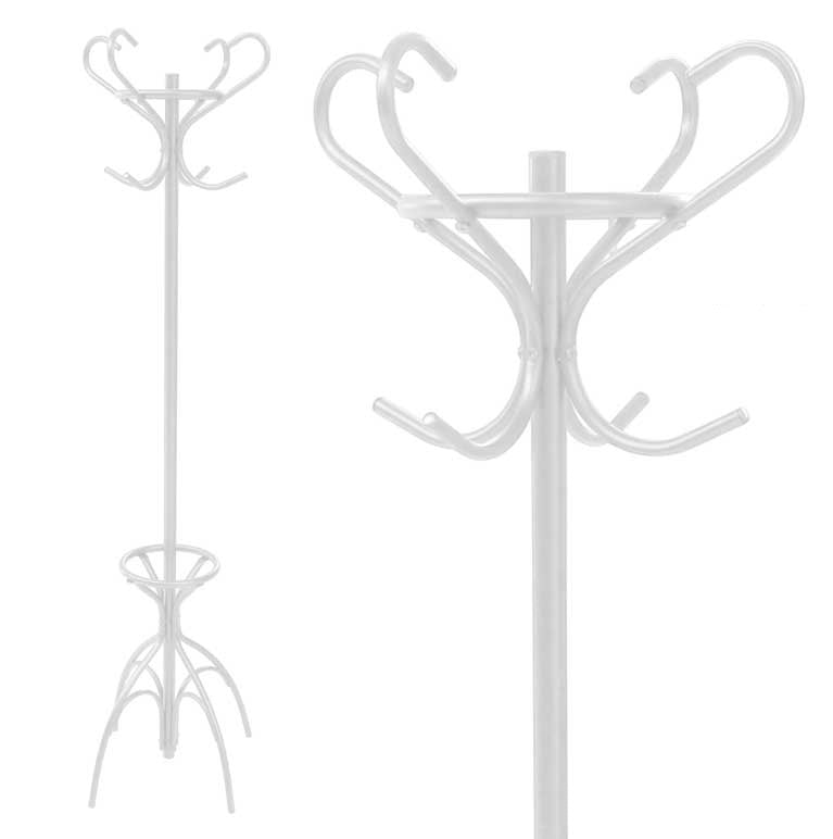 STELLA APPENDIABITI A PIANTANA IN METALLO 45 X 45 X 170 CM COLORE BIANCO