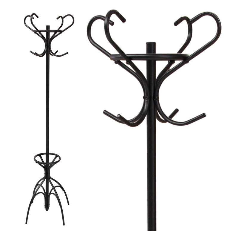 STELLA APPENDIABITI A PIANTANA IN METALLO 45 X 45 X 170 CM COLORE NERO