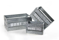 MAURY'S SET 3 CASSETTE PHOENIX IN METALLO GRIGIO CHIARO DIFFERENTI DIMENSIONI