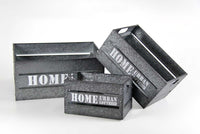 MAURY'S SET 3 CASSETTE PHOENIX METALLO. GRIGIO MARTELLATO DIFFERENTI DIMENSIONI