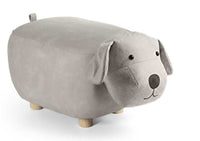 SGABELLO PUPPY A FORMA DI CANE IN SIMILPELLE 62X32 XH30 CM COLORE GRIGIO