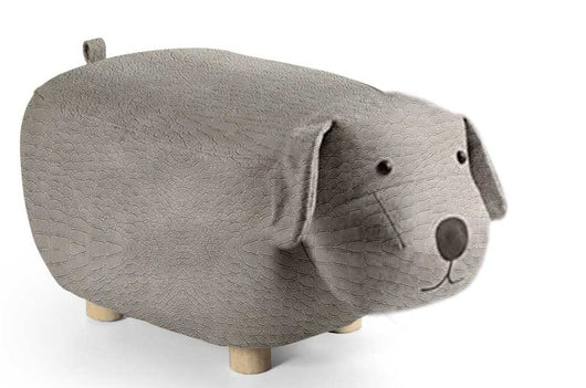 SGABELLO PUPPY A FORMA DI CANE IN SIMILPELLE 62X32 XH30 CM COLORE CROCCODILE