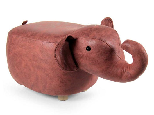 SGABELLO A FORMA DI ELEFANTE IN SIMILPELLE 62X32 XH30 CM COLORE CAFFÈ
