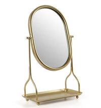 SPECCHIO TONDO DA ARREDO 31X16X53 CM IN COLORE ORO