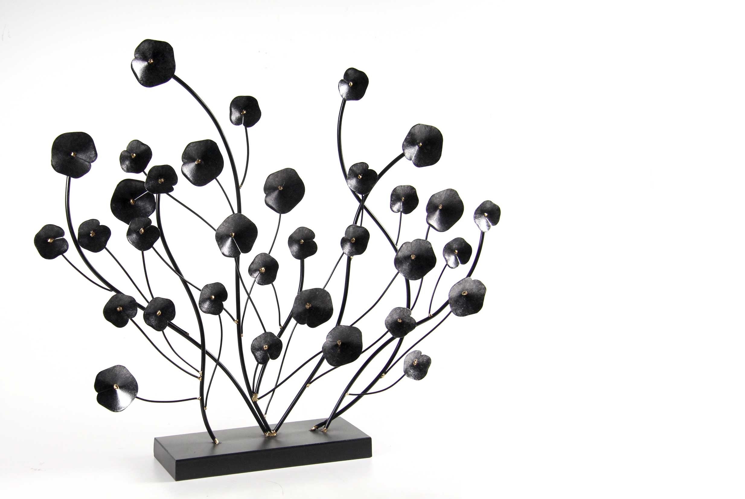 DECORAZIONE FLOREALE DA TAVOLO IN METALLO 23 X 12 X 63 CM COLORE NERO