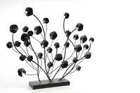 DECORAZIONE FLOREALE DA TAVOLO IN METALLO 23 X 12 X 63 CM COLORE NERO