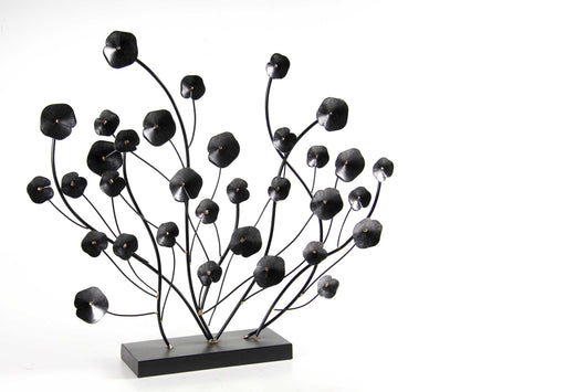 DECORAZIONE FLOREALE DA TAVOLO IN METALLO 23 X 12 X 63 CM COLORE NERO