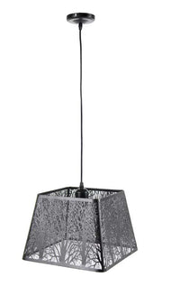 LAMPADARIO QUADRATO IN METALLO 31X108 CM IN COLORE NERO